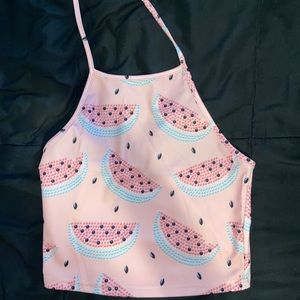 Watermelon High Neck Top
